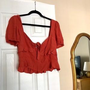 Forever 21 Flounce Tie Top